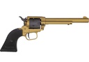 HERITAGE MFG RR22S6 ROUGH RIDER  22 LR 6 6.50", GOLD CERAKOTE BARREL, BLACK SATIN CYLINDER, GOLD CERAKOTE STEEL FRAME, BLACK POLYMER GRIPS FEATURES BLACK ACCENTS