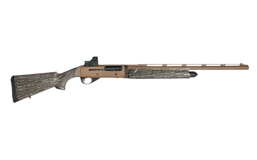 [741566903793] GIRSAN 390155 MC312 GOBBLER 12 GAUGE WITH 24" BARREL, 3.5" CHAMBER, 5+1 CAPACITY, BRONZE CERAKOTE METAL FINISH & CAMO SYNTHETIC STOCK RIGHT HAND (FULL SIZE) INCLUDES RED DOT