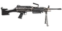 FN 46100169 M249S  5.56X45MM NATO 18.50" BARREL 30+1 MAG OR 200RD BELT CAPACITY, BLACK  FIXED HYDRAULIC BUFFER STOCK, NON-SLIP BUTTPLATE, OPTICS READY